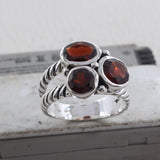 Multi Stone Silver Band Ring