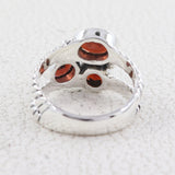 Multi Stone Silver Band Ring