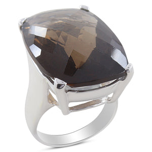 Smoky Quartz  925 Sterling Silver Ring