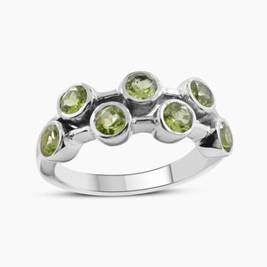 Peridot Silver Rings