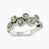 Peridot Silver Rings