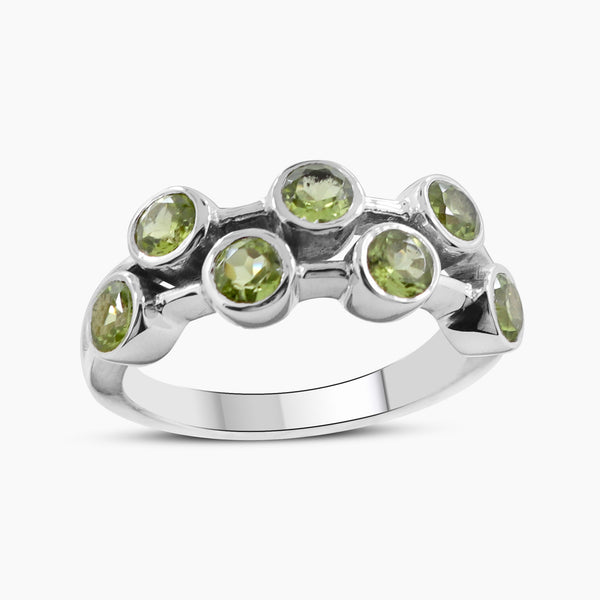 Peridot Silver Rings