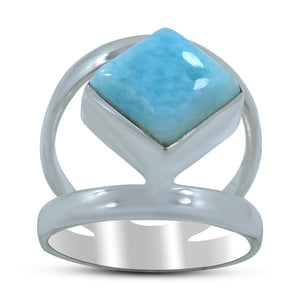 Larimar Silver Rings