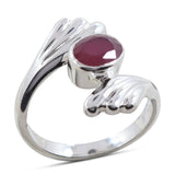 Garnet Silver Ring