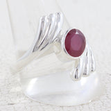 Garnet Silver Ring