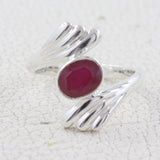 Garnet Silver Ring