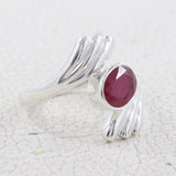 Garnet Silver Ring