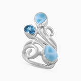 Natural Labradorite Silver Rings