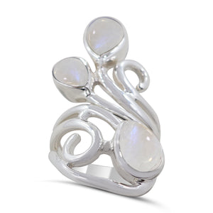 Natural Labradorite Silver Rings