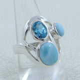 Larimar Silver Ring