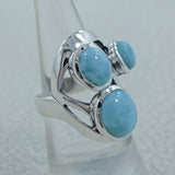 Larimar Silver Ring