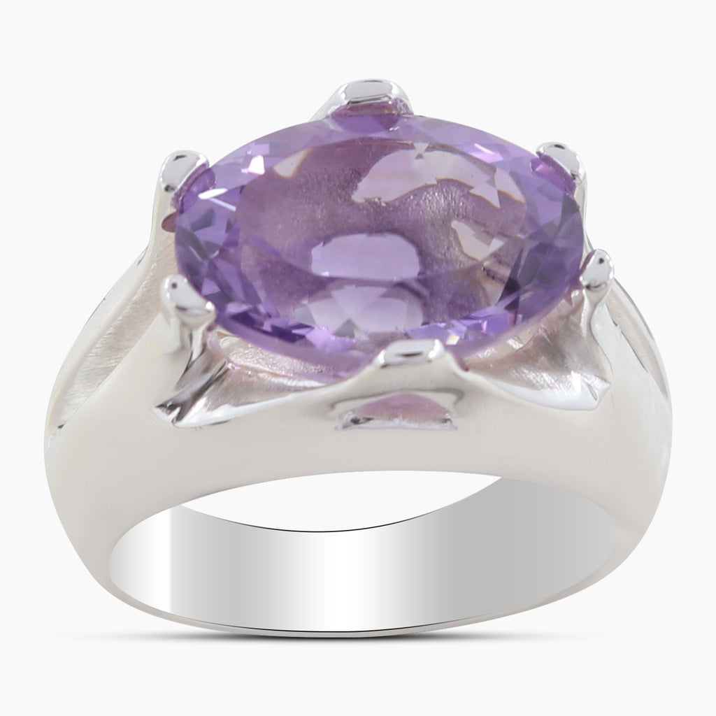 Purple Amethyst Sterling Silver Rings