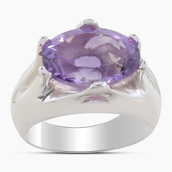 Purple Amethyst Sterling Silver Rings
