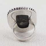 Ammolite  925 sterling silver ring