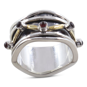 Garnet Ring 925 Sterling Silver