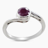 Natural Garnet Silver Rings