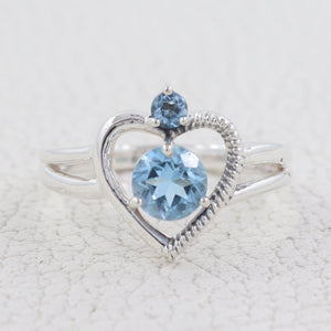 Blue Topaz  925 sterling silver Ring
