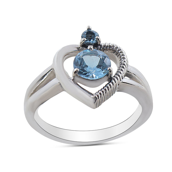 Blue Topaz  925 sterling silver Ring