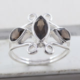 Natural Blue Topaz Sterling Silver Ring