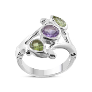 925 Sterling Silver Blue Topaz Ring