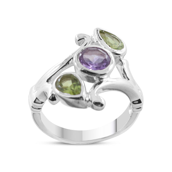 925 Sterling Silver Blue Topaz Ring