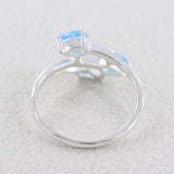 Natural Blue Topaz Silver Ring