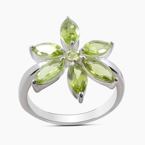 Peridot Silver Rings