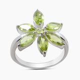 Peridot Silver Rings