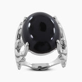 Black Onyx Gemstone Silver Handmade Ring