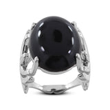 Black Onyx Gemstone Silver Handmade Ring