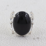 Black Onyx Gemstone Silver Handmade Ring