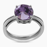 Amethyst Birthstone Sterling Silver Rings