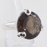 Smoky Quartz 925 Silver Ring