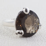 Smoky Quartz 925 Silver Ring