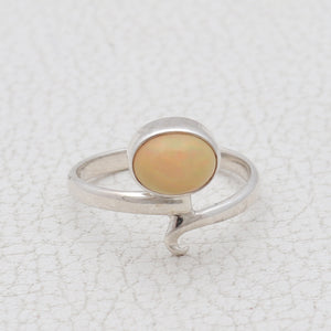 925 Silver Ethiopian Opal Ring