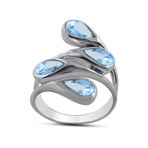 Natural Citrine Silver Ring