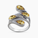 Natural Citrine Silver Ring