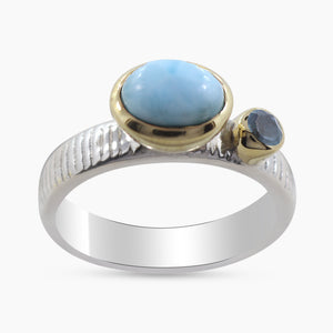 Larimar Silver Ring