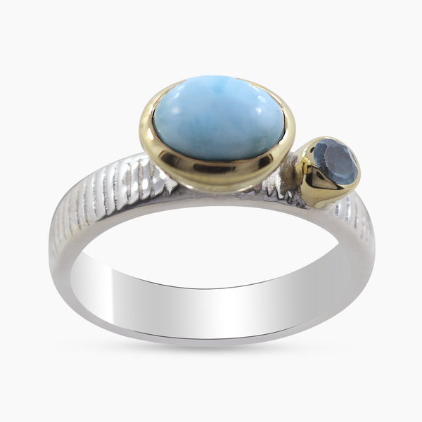 Larimar Silver Ring