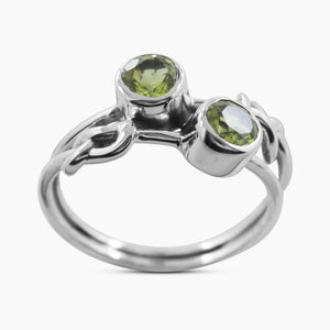 Peridot Silver Ring - August Birthstone Peridot Jewelry