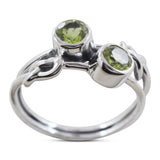 Peridot Silver Ring - August Birthstone Peridot Jewelry