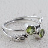 Peridot Silver Ring - August Birthstone Peridot Jewelry