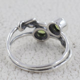 Peridot Silver Ring - August Birthstone Peridot Jewelry