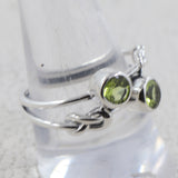 Peridot Silver Ring - August Birthstone Peridot Jewelry