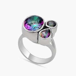 925 Sterling Silver Mystic Quartz Rings