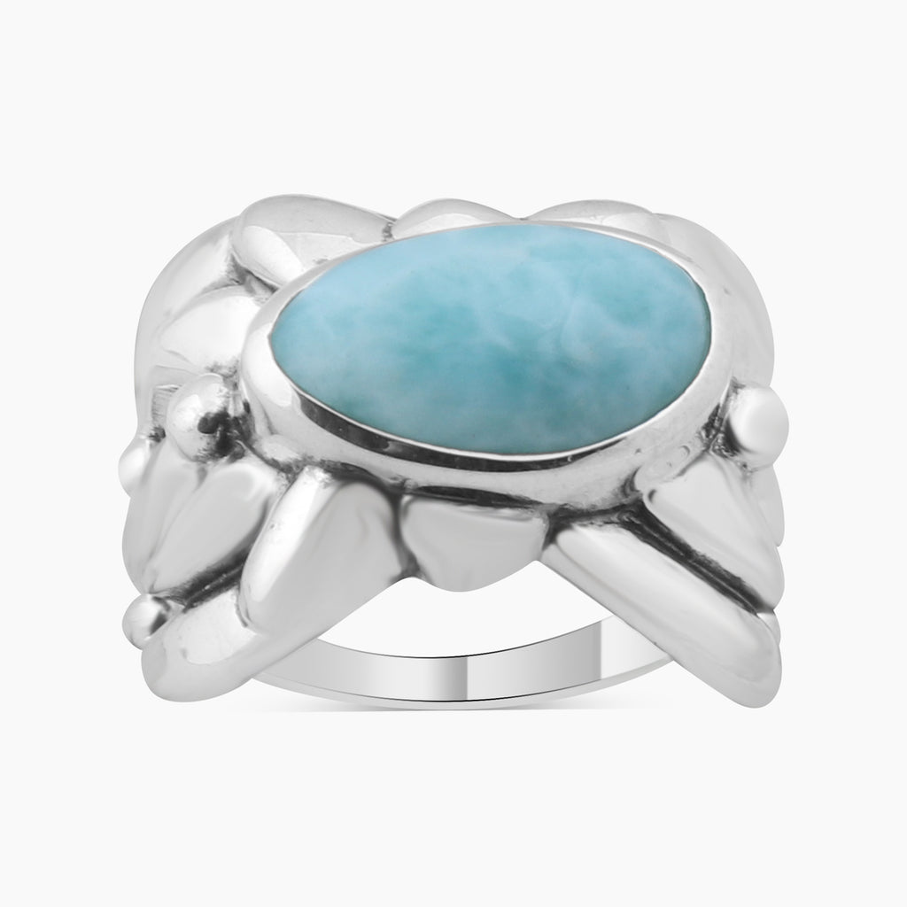 925 Sterling Silver Larimar Rings