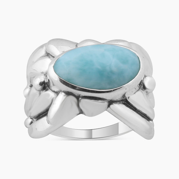 925 Sterling Silver Larimar Rings