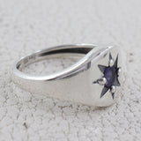 925 Sterling Silver Iolite Gemstone Ring With Prong Set