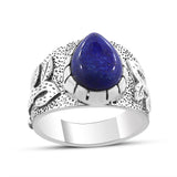 Lapis Lazuli Designer 925 Sterling Silver Men's Ring