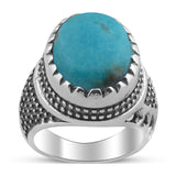 Larimar Gemstone 925 Sterling Silver Ring